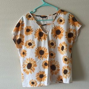 Sunflower flowy shirt